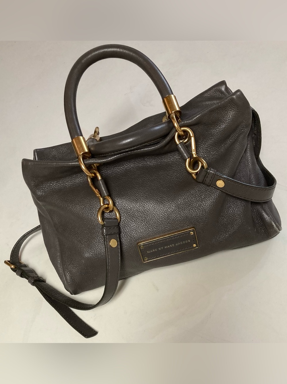 Marc Jacobs Dark Gray Leather Handbag